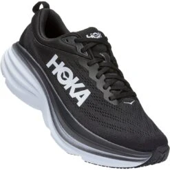 Hoka Zapatillas Running Hombre - Bondi 8 Wide - Negro / Blanco