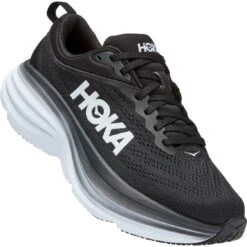 Hoka Zapatillas Running Mujer - Bondi 8 Wide - Negro / Blanco