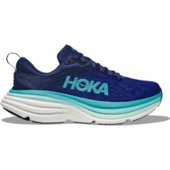 Hoka Zapatillas Running Mujer - Bondi 8 - Bellwether Blue / Evening Sky -Hoka hoka bondi 8 womens running shoes bellwether blue evening sky 8 1502140