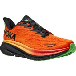 Hoka Zapatillas Running Hombre - Clifton 9 - Flame / Vibrant Orange