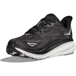 Hoka Zapatillas Running Mujer- Clifton 9 Wide - Negro / Blanco -Hoka hoka clifton 9 women s running shoes black white 6 1377070