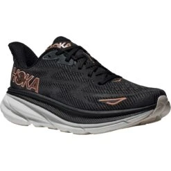 Hoka Zapatillas Running Mujer- Clifton 9 - Negro / Rose Gold