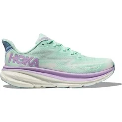 Hoka Zapatillas Running Mujer- Clifton 9 - Sunlit Ocean / Lilac Mist -Hoka hoka clifton 9 womens running shoes sunlit ocean lilac mist 1 1502384