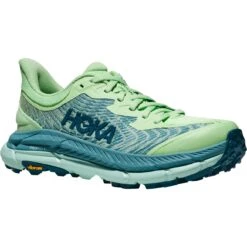 Hoka Zapatillas Running Mujer - Mafate Speed 4 - Lime Glow / Ocean Mist