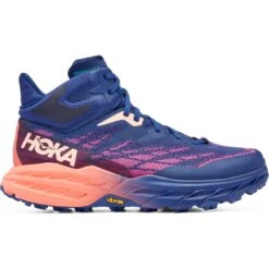 Hoka Zapatillas Running Mujer - Speedgoat 5 Mid GTX - Bellwether Blue / Camellia -Hoka hoka speedgoat 5 mid gtx women s hiking shoes bellwether blue camellia 5 1240500