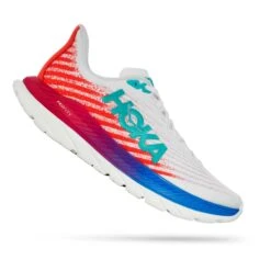 Hoka Zapatillas Mach 5 Hombre Blanco Puro Rojo Azul
